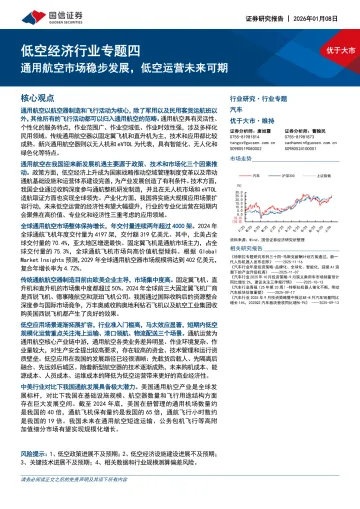 低空经济行业专题四：通用航空市场稳步发展，低空运营未来可期-国信证券 听光Vic