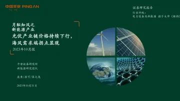 月酝知风之新能源产业行业:光伏产业链价格持续下行,海风需求端拐点显现-20231031-平安证券-26页