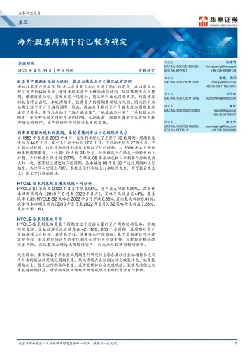 金工专题研究: 海外股票周期下行已较为确定-20220408-华泰证券-25页
