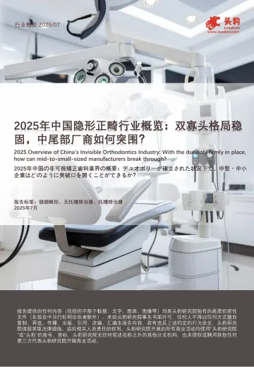 2025年中国隐形正畸行业概览:双寡头格局稳固,中尾部厂商如何突围?-头豹研究院 听光VIc