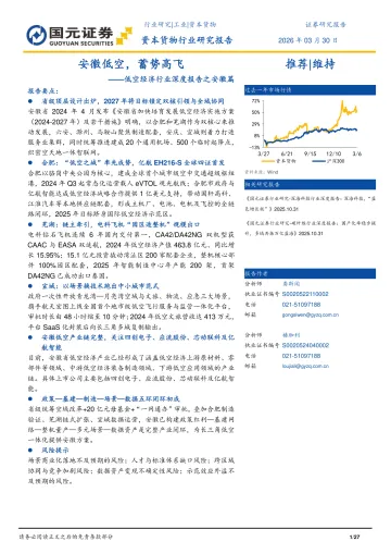 低空经济行业深度报告之安徽篇:安徽低空,蓄势高飞-国元证券 听光Vic