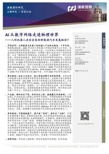 AI从数字网络走进物理世界：人形机器人是否会复刻新能源汽车发展路径？-浦银国际证券 听光Vic