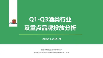 2023年Q1-Q3酒类行业及重点品牌投放分析-2023.11-40页-WN11