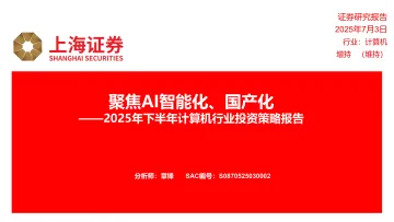 2025年下半年计算机行业投资策略报告:聚焦AI智能化、国产化-上海证券 听光Vic_1