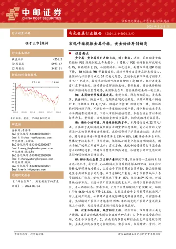 有色金属行业报告:宏观情绪提振金属价格,黄金价格再创新高-中邮证券 听光Vic