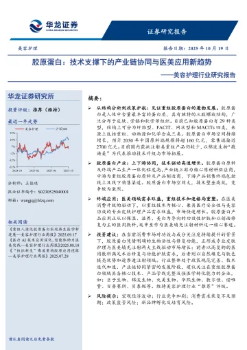 美容护理行业研究报告:胶原蛋白,技术支撑下的产业链协同与医美应用新趋势-华龙证券 听光Vic_1