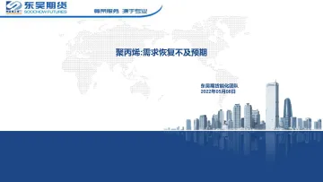 聚丙烯:需求恢复不及预期-20220508-东吴期货-30页