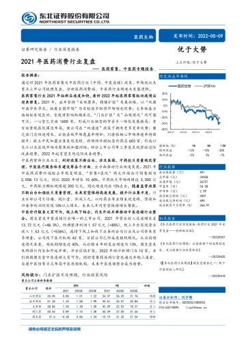 医药生物行业医药零售、中医药专题报告:2021年医药消费行业复盘-20220509-东北证券-27页