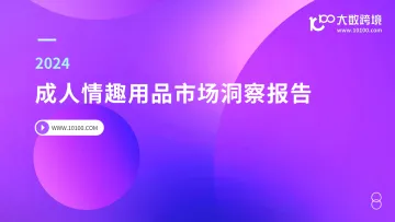 2024成人情趣用品市场洞察报告-大数跨境 听光Vic