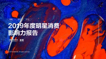 2019年度明星消费影响力报告