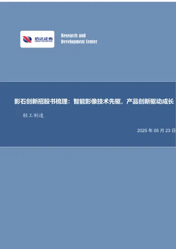 轻工制造行业专题研究(普通):影石创新招股书梳理:智能影像技术先驱,产品创新驱动成长-信达证券 听光Vic