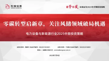 电力设备与新能源行业2025中期投资策略:零碳转型启新章,关注风储领域破局机遇-东海证券 听光Vic