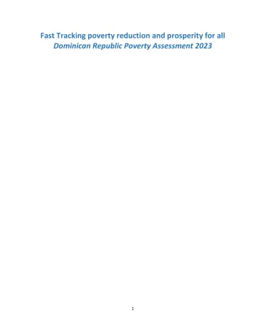 多米尼加共和国2023年贫困评估:快速减贫和全民繁荣(英)-2023-96页-WN11