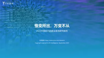 2023中国低代码商业落地研究报告 -发布-34页