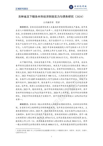吉林省及下辖各州市经济财政实力与债务研究(2024)-22页_1