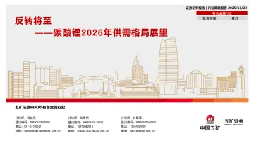 碳酸锂2026年供需格局展望:反转将至-五矿证券 听光Vic