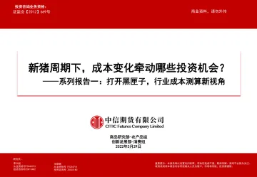 系列报告一:打开黑匣子,行业成本测算新视角,新猪周期下,成本变化牵动哪些投资机会?-20220329-中信期货-28页