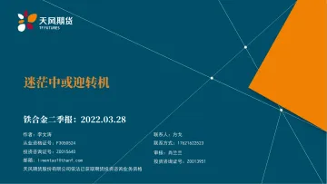 铁合金二季报:迷茫中或迎转机-20220328-天风期货-29页