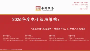 2026年度电子板块策略:“先进存储+先进逻辑”助力国产化,AI加持产业大周期-华源证券 听光Vic