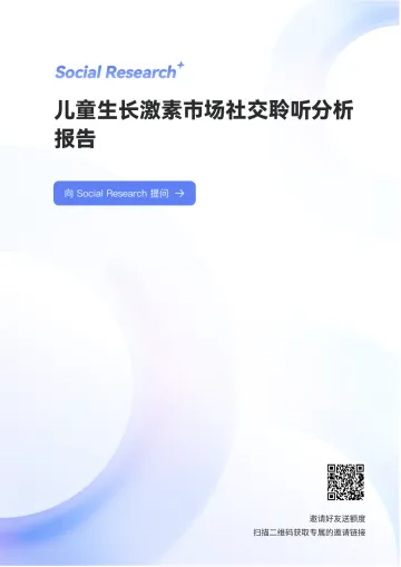儿童生长激素市场社交聆听分析报告-Social Research 听光Vic