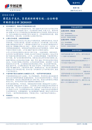洽洽转债申购价值分析:葵花瓜子龙头,坚果提供新增长极-20201019-华创证券-11页