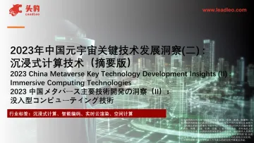 2023年中国元宇宙关键技术发展洞察(二):沉浸式计算技术(摘要版)-头豹 听光Vic_1