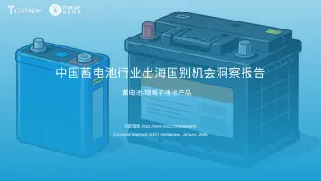 中国蓄电池行业出海国别机会洞察报告:蓄电池-锂离子电池产品-亿欧智库 听光Vic