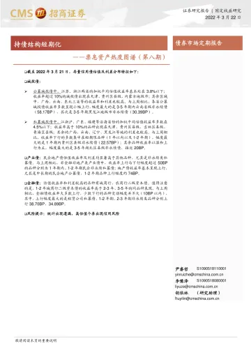 票息资产热度图谱（第八期）：持债结构短期化-20220322-招商证券-17页