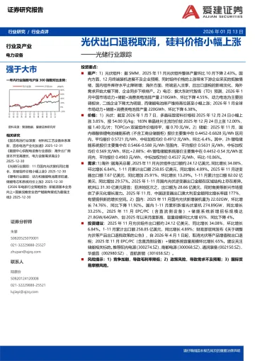 光储行业跟踪:光伏出口退税取消,硅料价格小幅上涨-爱建证券 听光Vic_1