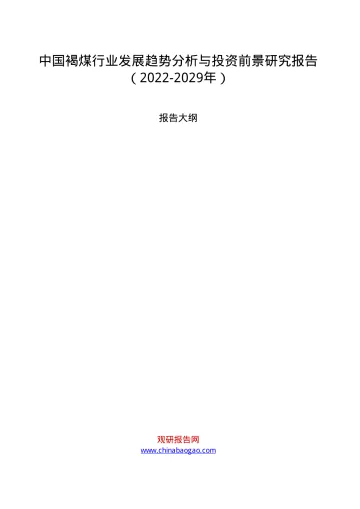中国褐煤行业发展趋势分析与投资前景研究报告 （2022-2029年） 听光vic_1
