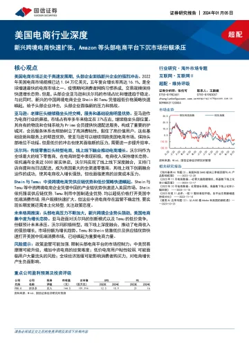 美国电商行业深度:新兴跨境电商快速扩张,Amazon等头部电商平台下沉市场份额承压-国信证券 听光Vic