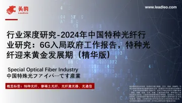 行业深度研究-2024年中国特种光纤行业研究:6G入局政府工作报告,特种光纤迎来黄金发展期(精华版)-头豹 听光Vic