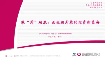 电子行业深度报告:乘“封”破浪:面板级封装的投资新蓝海-金元证券 听光VIc