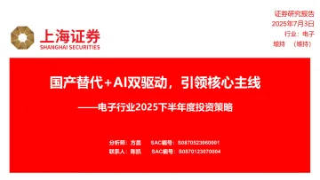 电子行业2025下半年度投资策略:国产替代+AI双驱动,引领核心主线-上海证券 听光Vic_1