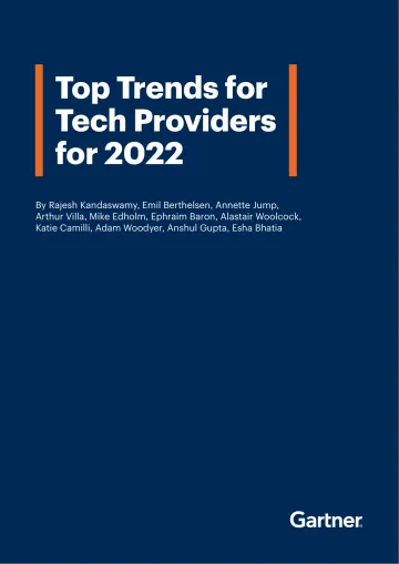 gartner -2022年技术供应商的主要趋势(英)-10页