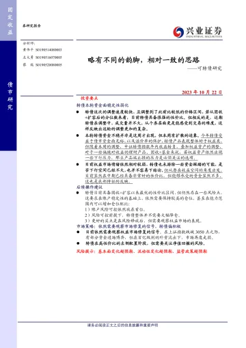 可转债研究:略有不同的韵脚,相对一致的思路-20231022-兴业证券-18页