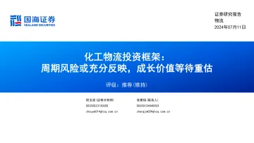 化工物流投资框架：周期风险或充分反映，成长价值等待重估-国海证券 听光vic