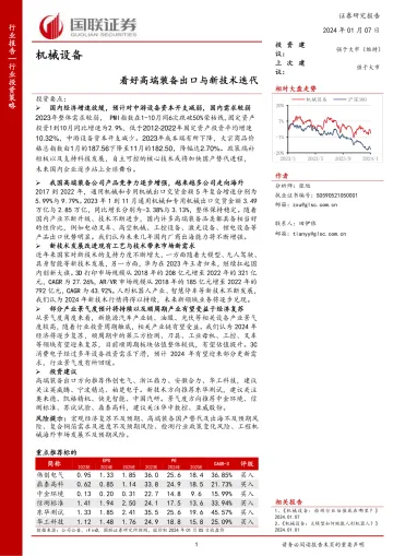 机械设备:看好高端装备出口与新技术迭代-国联证券 听光Vic_1