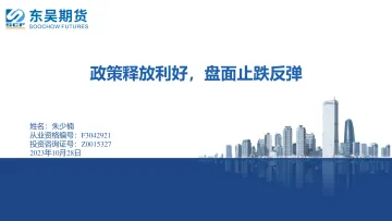 政策释放利好,盘面止跌反弹-20231028-东吴期货-20页