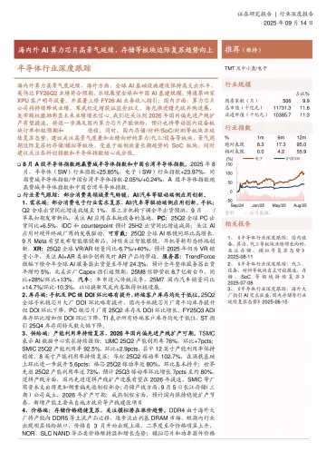 半导体行业市场前景及投资研究报告:海内外AI算力芯片,高景气延续,存储板块边际复苏趋势 听光Vic