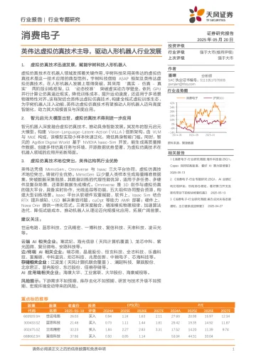 消费电子行业专题研究:英伟达虚拟仿真技术主导,驱动人形机器人行业发展-天风证券 听光Vic_1