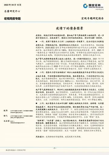宏观周度专题:疫情下的债务图景-20220412-国金证券-16页