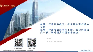 纯碱:产量明显提升,但短期内现货较为坚挺,玻璃,降准等宏观利好不断,现货市场成交一般,跟踪现货市场情绪变动-20230917-广发期货-40页