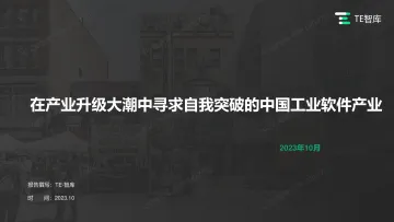 在产业升级大潮中寻求自我突破的中国工业软件产业-TE智库-2023-WN10