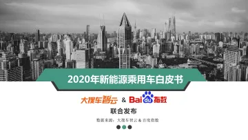 2020年新能源乘用车白皮书-大搜车智云x百度指数-202103