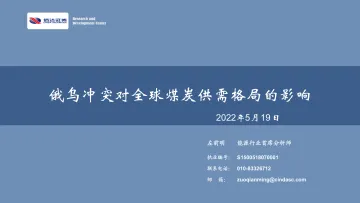 能源行业:俄乌冲突对全球煤炭供需格局的影响-20220519-信达证券-52页