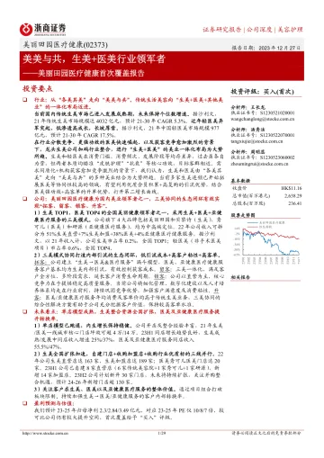 浙商证券-美丽田园医疗健康-2373.HK-首次覆盖报告:美美与共,生美+医美行业领军者 听光Vic_1