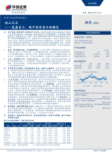 家居行业深度研究报告:他山之石,复盘美日,观中国家居升级蝶变-20230921-华创证券-31页