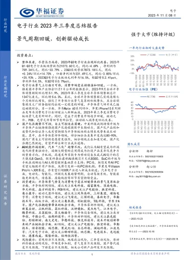 电子行业23Q3总结报告:景气周期回暖,创新驱动成长-20231108-华福证券-48页