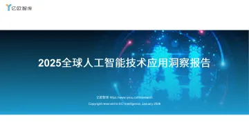 2025全球人工智能技术应用洞察报告-亿欧智库 听光Vic